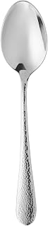 WMF Sitello Dinner Spoon, 21.3 cm, Polished Cromargan Stainless Steel, Tablespoon, Soup Spoon, Hammered, Ergonomic, Glossy, Dishwasher Safe, Silver