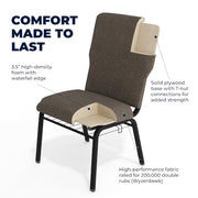 Flash Furniture Fossil Fabric/Black Frame / Set of 1 / Classic Stacking Chairs