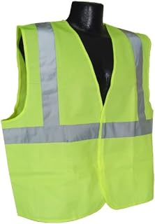Radians SV2GSL Class 2 Solid Safety Vest, Green, Large