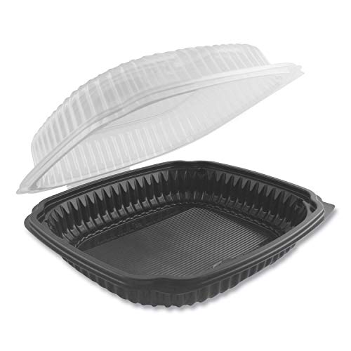 Culinary Lites Microwavable Container by Anchor Packaging – 47.5 oz., 47.5 ounces, Cardboard, Black/Clear, Model 4699610