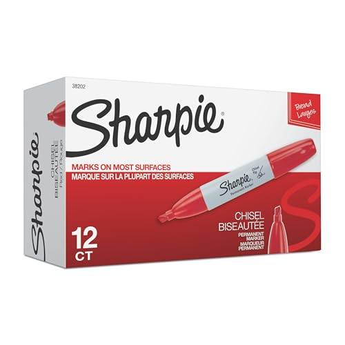 Sharpie Red / 12 Count (Pack of 1) / 12 Count Permanent Markers