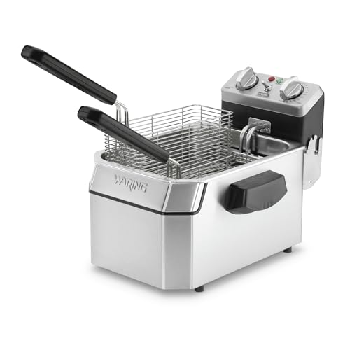 Waring Silver / 10 Pound Capacity - 120V / 10 Pound Deep Fryer Deep Fryers