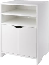 Furnifact Composite Wood Open-Shelf Bookcase, Office Shelving Organizer and Kitchen Cabinet for Home Office or Dorm, White