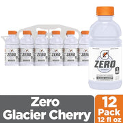 Gatorade Zero Sugar - Glacier Cherry / 12 Fl Oz (Pack of 12) / White Sports Drinks