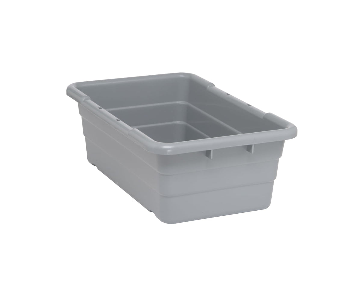 Cross Stack Tubs (25 1/ by QUANTUM STORAGE SYSTEMS – 45.36 kilograms, Plastic, Gray, Pack of 6, Model TUB2516-8GY