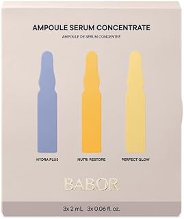 BABOR Travel Size 3‑PC Ampoule Concentrates Discovery Set (Hydra Plus, Nutri Restore, Perfect Glow) – Hydration + Nourishment + Radiance for Dry, Dull Skin
