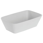 Soft Square White Serving Bowl - 10 1/2"L x 6 1/2"w x 3 1/10"H by HUBERT – Melamine, White, Model M2340-WHITE