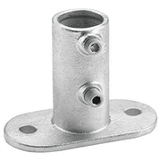 1" Size Rail Flange Pipe Fitting (1.375" Fitting I.D.) by Global Industrial – 2.5"L x 3.75"W x 3.75"H, Galvanized Iron, Gray, Model 798729
