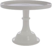 9" White Milk Glass Cake Stand Plate Bakers Quality