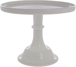 9" White Milk Glass Cake Stand Plate Bakers Quality
