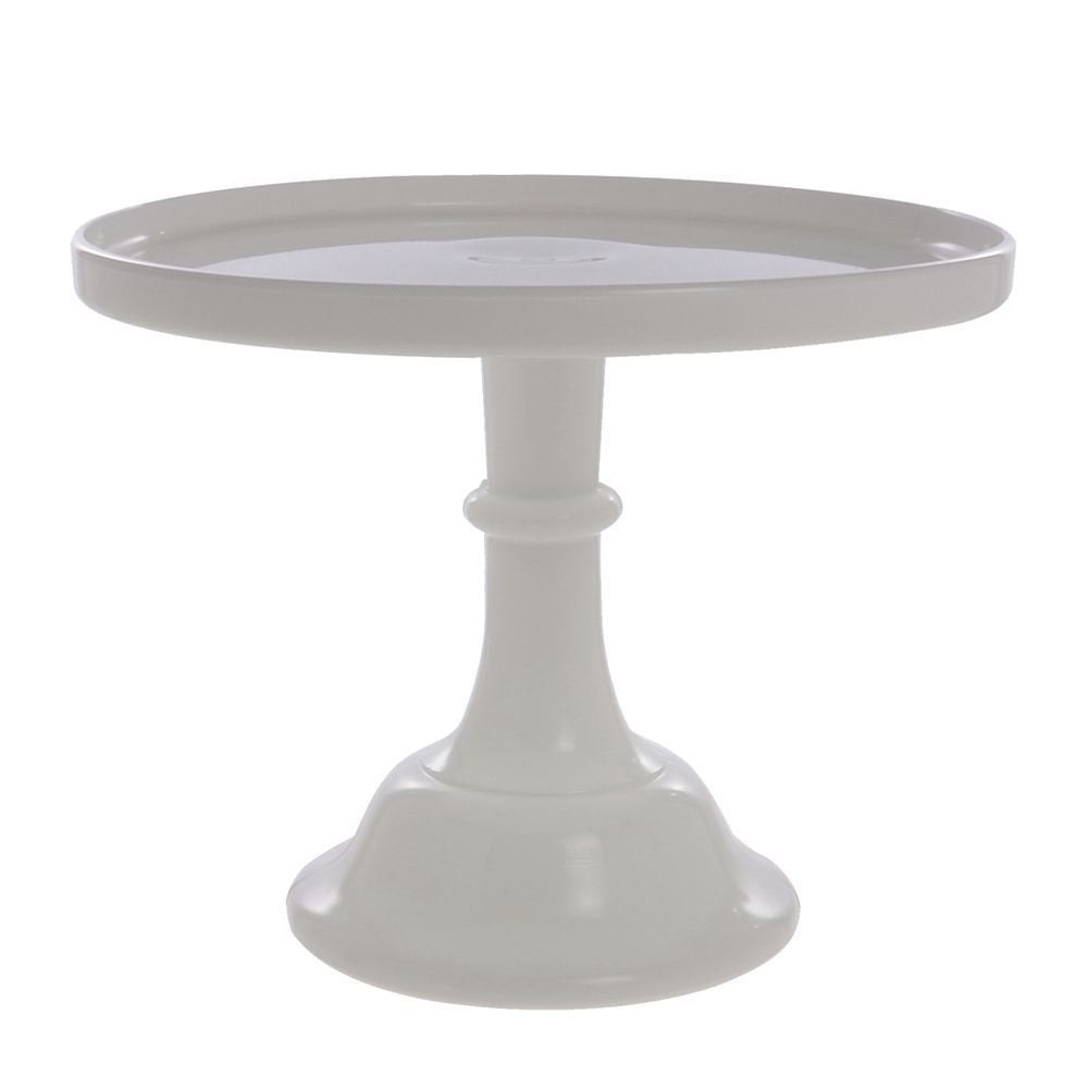 9" White Milk Glass Cake Stand Plate Bakers Quality by Mosser Glass – 9", Glass, White, Model 2409m