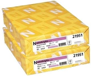 Neenah Astrobrights Colored Cardstock, 8.5” x 11”, 65 lb/176 gsm, Outrageous Orchid, Sold as 2 Reams, 21951