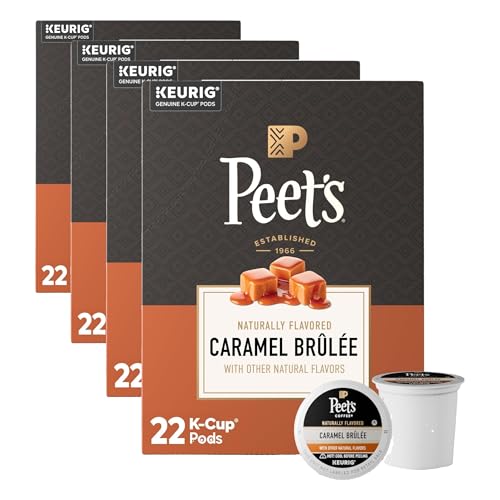 Peet's Coffee Caramel Brûlée / 22 Count (Pack of 4) / 4 Single-Serve Capsules & Pods