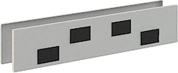 Interion Modular Partition Raceway Power Kit with Data for Baseline Raceway, 24"W
