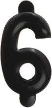 Plastic Number 6 9 Black Embossed - 1"H Bag of 25