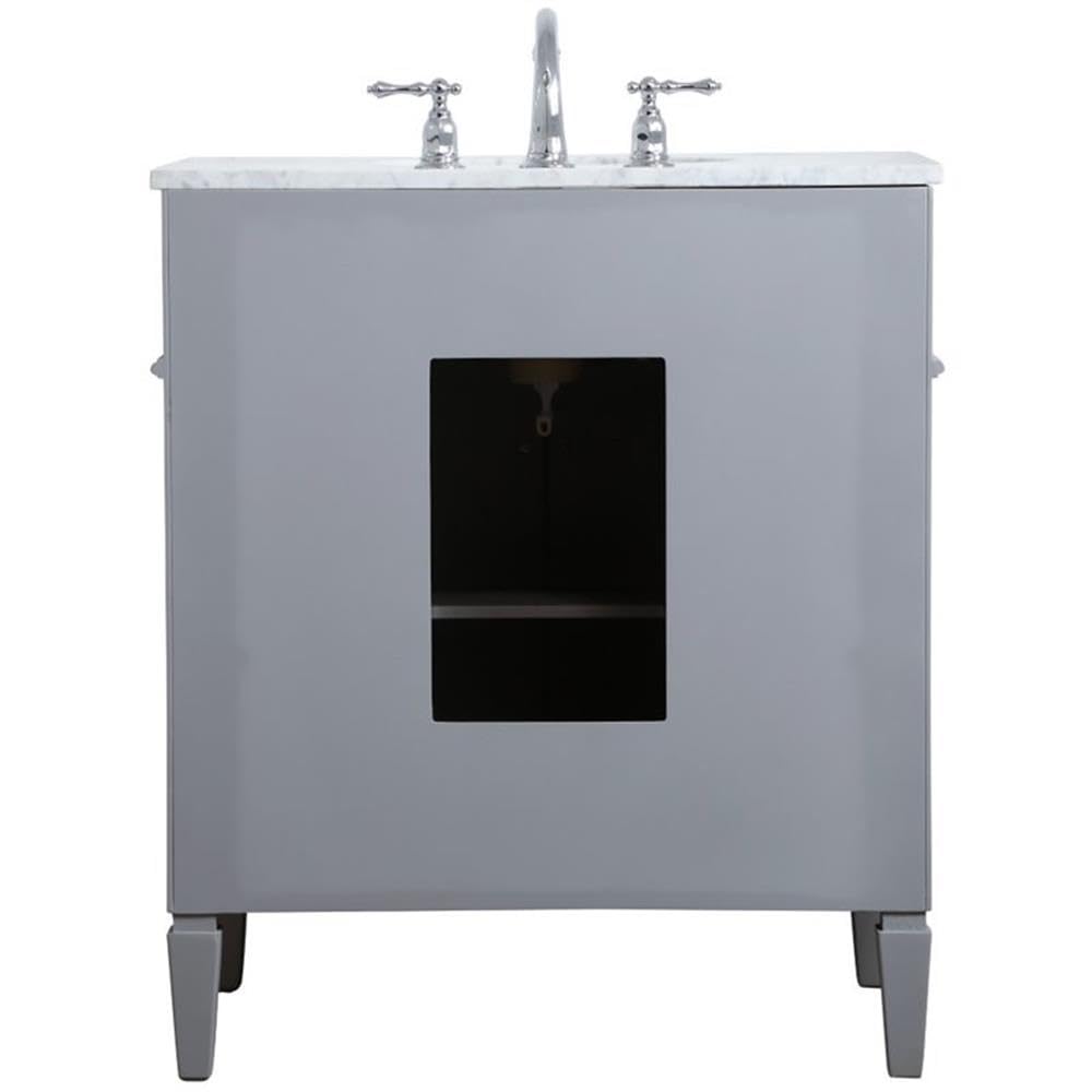 Elegant Decor 30" - Single / Grey / Contemporary Wheel Care