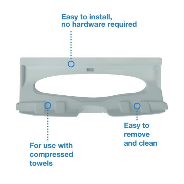 Xpress® Dispenser Adapter for Compressed Multifold Hand Towels H by Tork – Plastic, White, Pack of 2, Model 555123