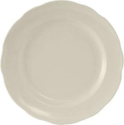 Tuxton China TSC-007 Plate, 7-1/4" Diameter, Round, Scalloped Edge, Microwave and Dishwasher Safe, Oven Proof, Fully Vitrified, Ceramic, Shell, American White/Eggshell, Pack of 36