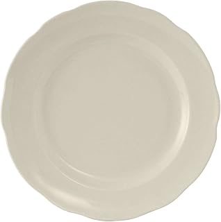 Tuxton China TSC-007 Plate, 7-1/4" Diameter, Round, Scalloped Edge, Microwave and Dishwasher Safe, Oven Proof, Fully Vitrified, Ceramic, Shell, American White/Eggshell, Pack of 36