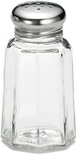 Tablecraft 1 Oz Round Glass Salt & Pepper Shakers with S/S Tops