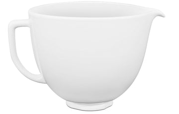 5 Quart Ceramic Bowl for all 4.5-5 Quart Tilt-Head Stand Mixers by KitchenAid – 5 Quart, 5.0 liters, Ceramic, White Chocolate, Model KSM2CB5LW