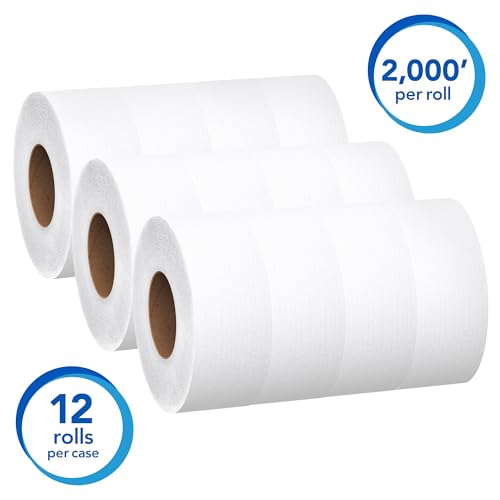 Scott Professional 2000 Feet (Pack of 12) / Scott Essential Only / White Toilet Paper