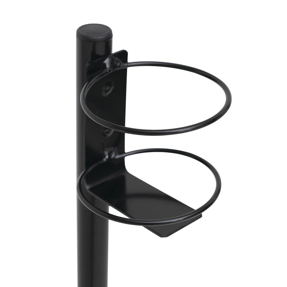 Black Wire Hand Sanitizer Stand for Small Bottles - 12" Dia x 34" H by HUBERT – Wire, Black, Model WCH0508