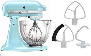 KitchenAid 5-Quart Stand Mixer Glass Bowl Ice Blue