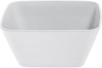 HUBERT White Serving Bowl Soft Square - 7"L x 6 1/2"w x 3 1/10"H