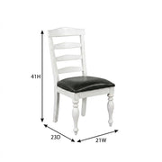 White Ladderback Chairs Set of by Starlight Canyon Home – Solid Wood, Mahogany, White, Pack of 2