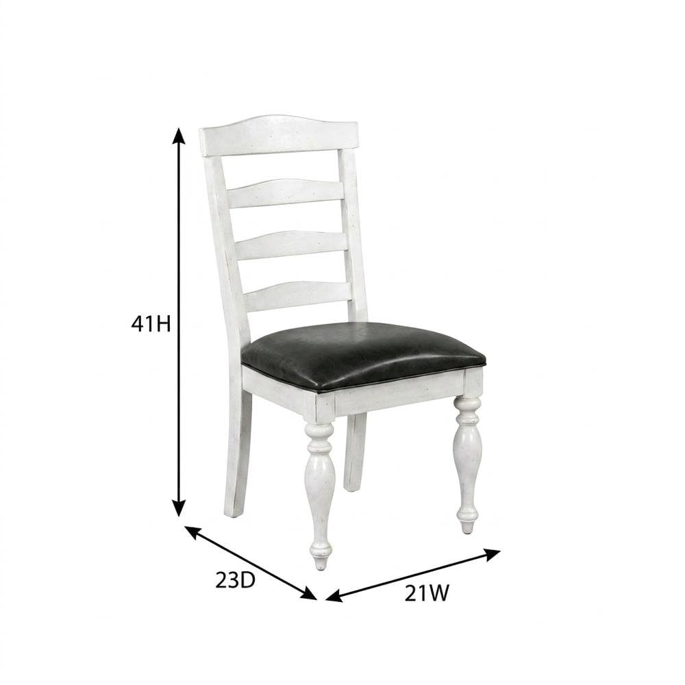 White Ladderback Chairs Set of by Starlight Canyon Home – Solid Wood, Mahogany, White, Pack of 2