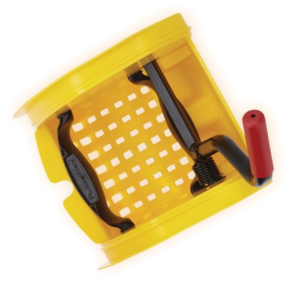 Rubbermaid Commercial Down Press Wringer for WaveBrake Buckets by Rubbermaid Commercial Products – Down Press, 32.0 fluid_ounces, Plastic, Yellow, Model FG757588YEL