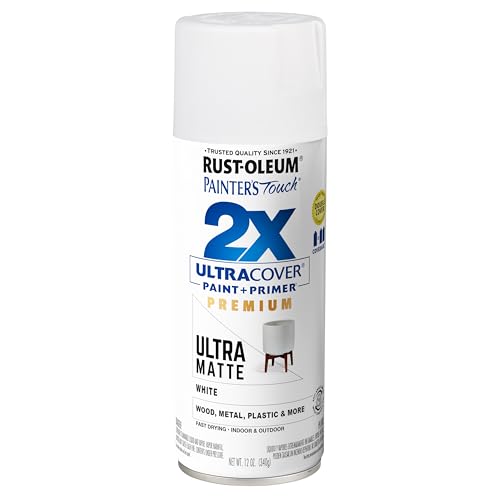 Rust-Oleum Ultra Matte White / 12 Ounce (Pack of 1) / Ultra Matte Spray Paint