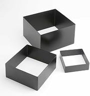 American Metalcraft Black Square 3 Piece Geo Riser Set 1 Set - RSQB2