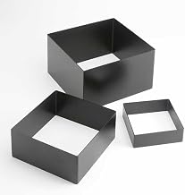 American Metalcraft Black Square 3 Piece Geo Riser Set 1 Set - RSQB2