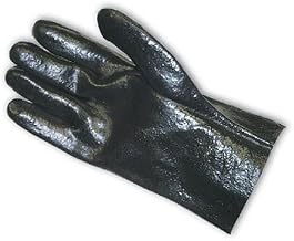 58-8020R PVC Dipped Glove with Interlock Liner and Semi-Rough Finish, 10"