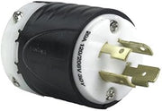 Legrand Pass & Seymour L1820P Turnlok Industrial Spec Grade Locking Plug, 20 Amp 3 Phase 120/208V, NEMA L18-20P, Black/White (1 Count)