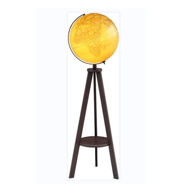 Innovative Globe World Globe Floor Floor Tripod With Wooden Storage Rack Stand Raised Embossed Map Globe For Home by SAAKO – Model 10328465