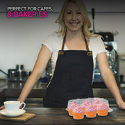 Stock Your Home 6 Compartment - 40 Count / Clear / 2.5 inches Cupcake Carriers