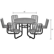 Global Industrial Grey / Onesize / Industrial Picnic Tables