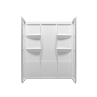 White Acrylic Shower Wall Surround by Elegant Lighting by Lighting Design – Acrylic, White, Model SW1016036GW