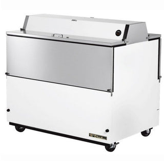 Forced Air Dual Sided Milk Cooler White Vinyl Exterior by TRUE – White, Model TMC-58-DS-HC