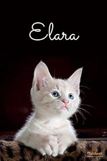 Elara - Notebook: Personalized name journal « Elara » | Birthday Gift For Women & Girl, Mom, Sister ..| Lined Journal, 110 Pages, size 6 x 9