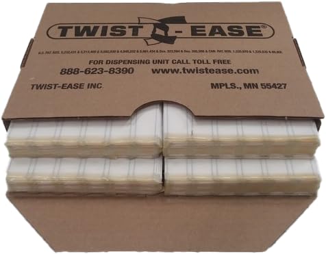 Flag Twist Tie White by Twist Ease – 6", Plastic, White, Pack of 480, Model 41605
