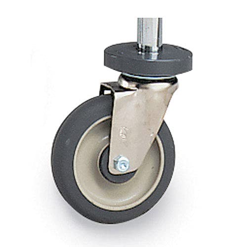 Metero Casters for Wire Shelving by InterMETRO – 24.03"L x 6"W x 4.02"H, Polyurethane (PU), Model 5MPR