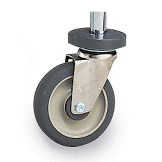Metero Casters for Wire Shelving by InterMETRO – 24.03"L x 6"W x 4.02"H, Polyurethane (PU), Model 5MPR