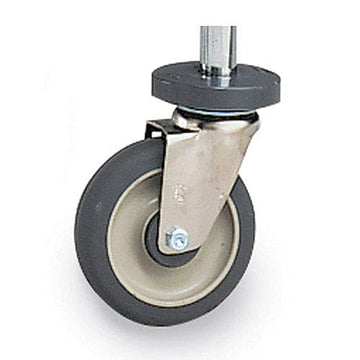Metero Casters for Wire Shelving by InterMETRO – 24.03"L x 6"W x 4.02"H, Polyurethane (PU), Model 5MPR
