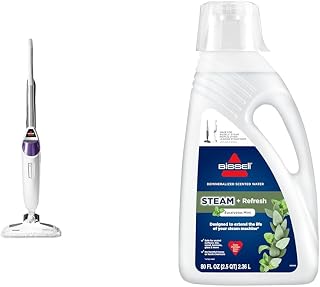 Bissell PowerFresh Pet Steam Mop, 19404, Purple + Eucalyptus Mint Steam Water, 80 oz, 1392F
