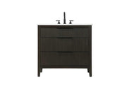 36" Single Bathroom Vanity in Chocolate Oak by Elegant Kitchen and Bath – unspecified, Aluminum, Chocolate, Model VF29836CO