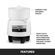 Waring Compact Citrus Juicer / 34 Ounce / White Citrus Juicers